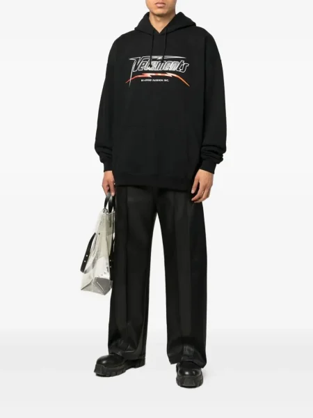Hanorac cu glugă Vetements cu imagine negru