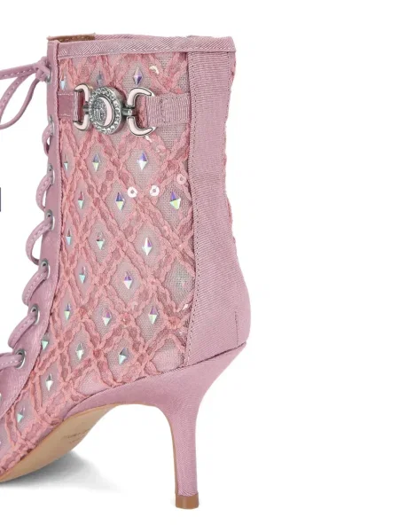 Μποτάκια αστραγάλου Kurt Geiger London με πετραδάκια ροζ