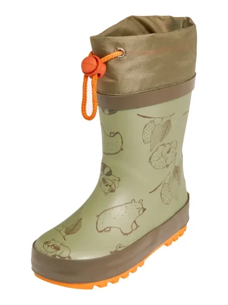 PLAYSHOES Cizme de cauciuc kaki / oliv / deschis portocaliu