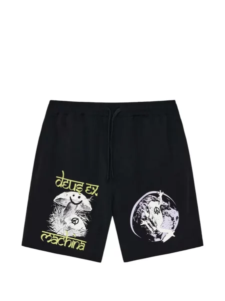 Pantaloni scurți Deus Ex Machina cu imagine cu cordon negru