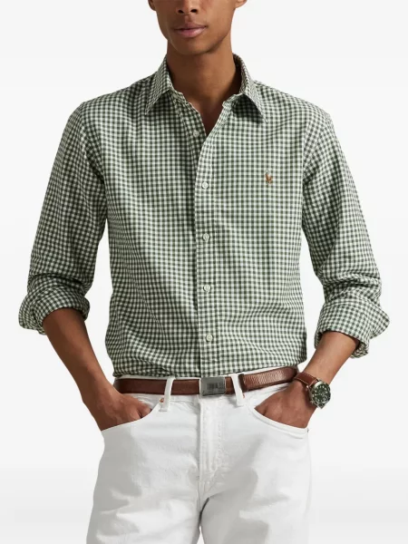 Μικρός κασκέτο Polo Ralph Lauren με χαμηλή μέση υφαίνω διαγωνίως πράσινο