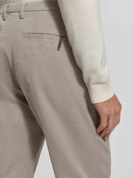 Spodnie materiałowe w kroju slim fit z tylnymi model brody' Cinque beżowe