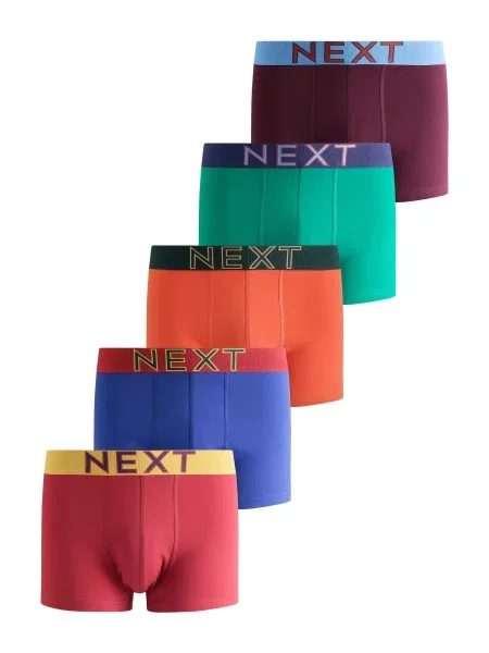 Next Boxeri albastru gențiană / verde măr / mov zmeură / portocaliu / cireș roșu