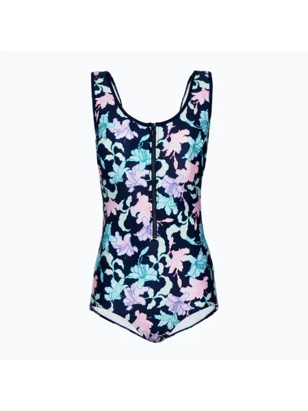 Дамски бански костюм от една част Funkita Zip Front One Piece fast flow синьо