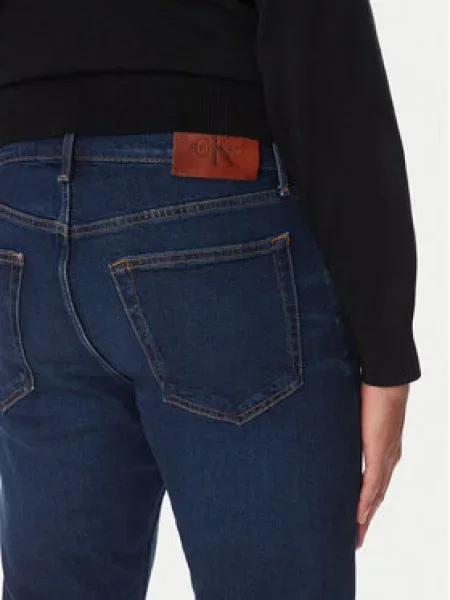 Calvin Klein Jeans Jeans hlače Tapered Mornarsko Straight Leg modra