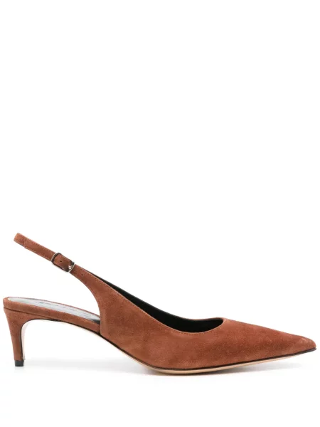 Велурени полуотворени обувки Eraldo кафяво