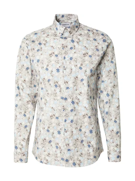 Lindbergh Košulja crno plava / smeđa / taupe siva bijela