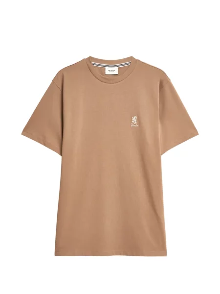 Tricou Pringle Of Scotland cu broderie maro