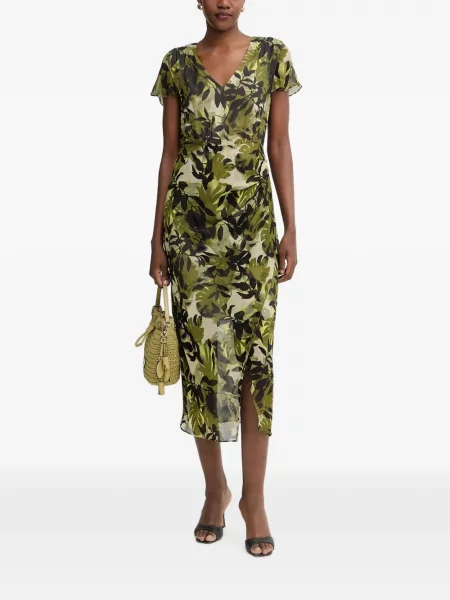 Rochie midi Armani Exchange cu imagine verde