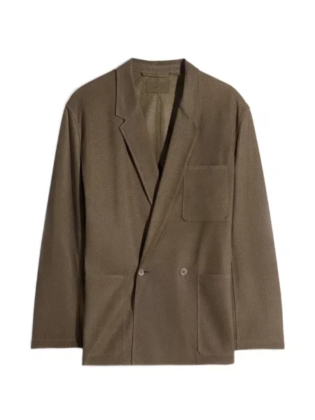 Кожено яке Lemaire перфорация кафяво