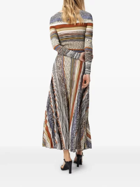 Rochie midi Missoni cu dungi până la genunchi de costum
