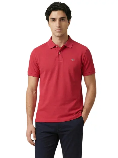 Tricou polo Gant roșu