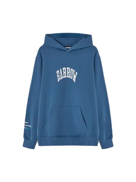 Bluza z kapturem Barrow z nadrukiem niebieska