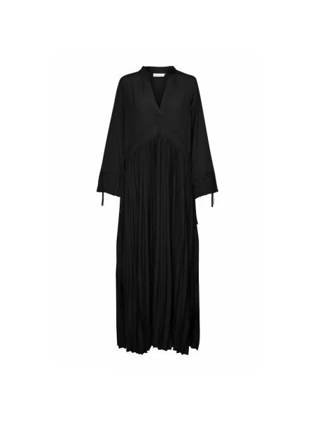 Sukienka Karen By Simonsen plisowana elegancka czarna