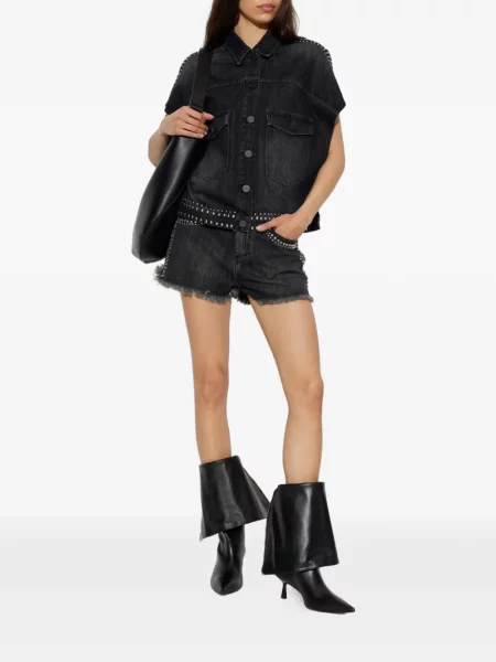 Cămașă de blugi Allsaints alb