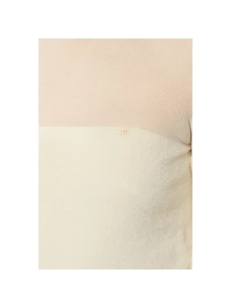 Sweter z golfem Elisabetta Franchi z logo biały