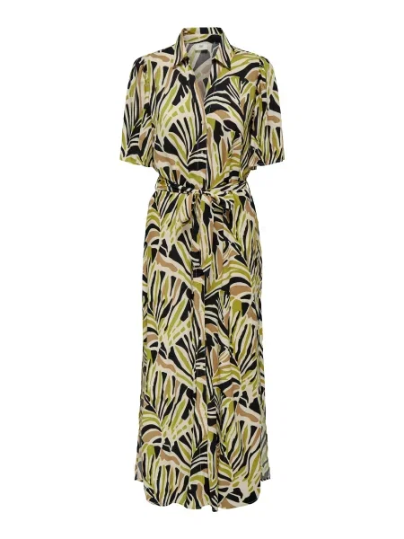 JDY Dolga srajca JDYNILE kamela / svetlo bež / zelena črna