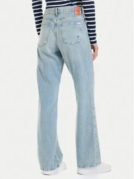 Mustang Jeans hlače Madison Wide Fit modra
