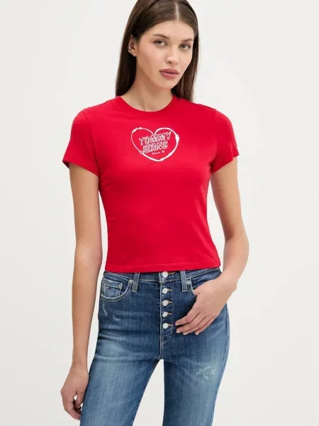 Tommy Jeans tričko červené