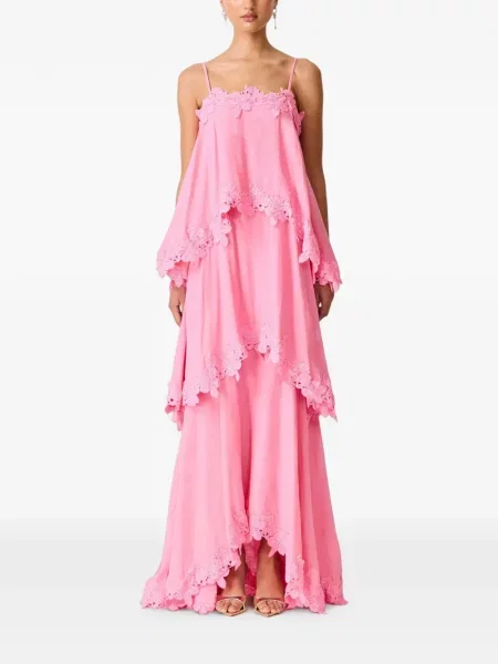 Rochie maxi Elliatt din dantelă roz