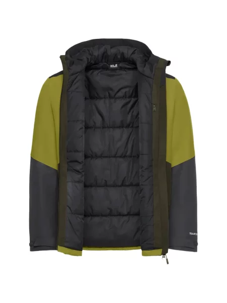 Jakna Jack Wolfskin s kapuljačom zelena