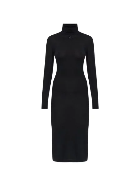 Rochie midi Diesel până la genunchi de costum negru