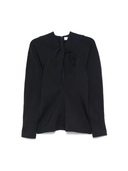 Bluzka Victoria Beckham wełniana niebieska