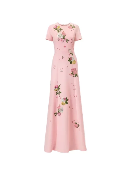 Rochie maxi Carolina Herrera cu model floral roz