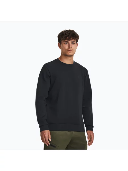 Hanorac crewneck Under Armour din fleece negru