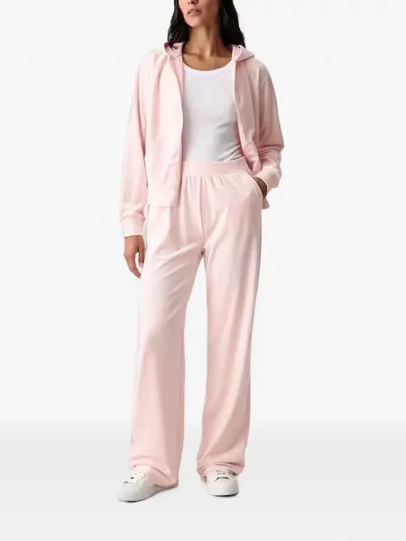 Pantaloni Guess alergare cu autograf roz