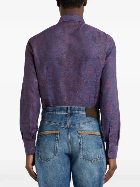 Cămașă Etro din jacard violet