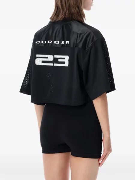 Decupat tricou Jordan plasă negru