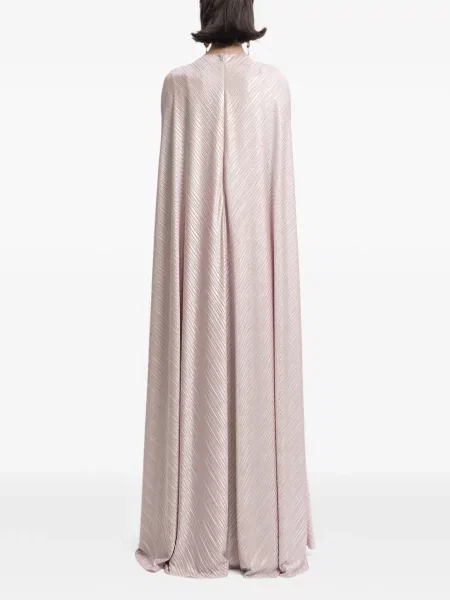 Rochie maxi Gemy Maalouf cu mărgele roz