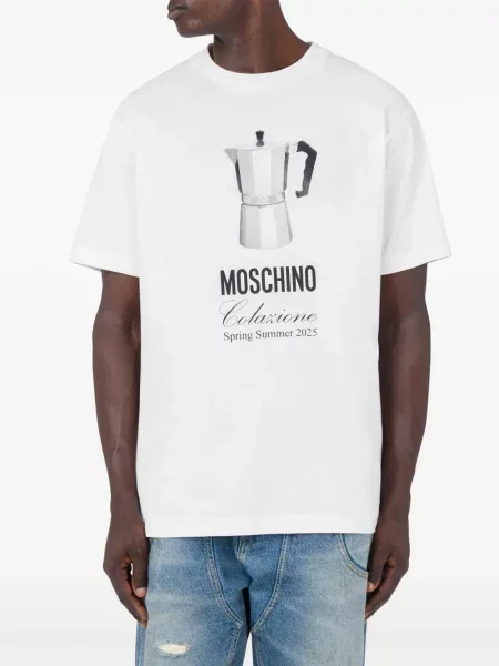 Tricou Moschino cu imagine alb