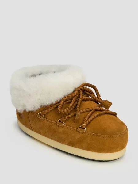 Moon Boot śniegowce zamszowe MB EVX MULE SUEDE brązowy