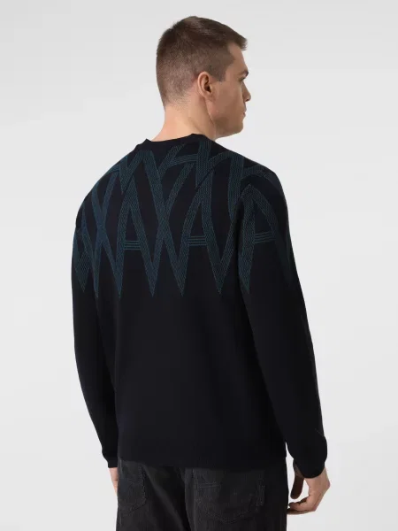 Джемпер Armani Exchange темно-синій акрил/вовна синій