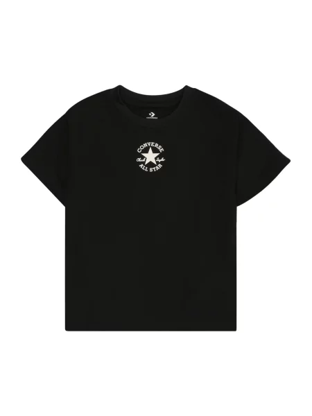 CONVERSE Tricou negru / murdar alb