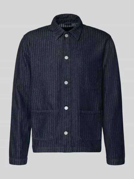 Kurtka jeansowa o kroju relaxed fit z czystej bawełny ekologicznej Model HERRINGBONE' Armedangels granatowa