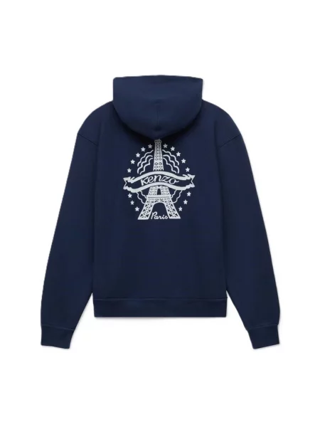 Bluza z kapturem Kenzo z kapturem niebieska