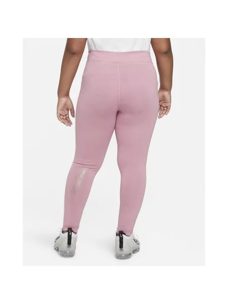 Legginsy dla dzieci Nike Sportswear Essential Older Kids Girls Mid Rise różowe