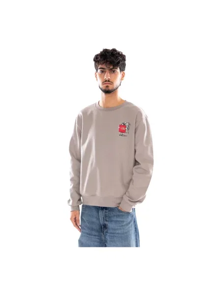 Bluza w kroju relaxed fit z mieszanki bawełny z detalem z logo The North Face beżowa