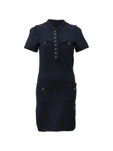 Megztas kostiumas suknele Self-portrait mėlyna