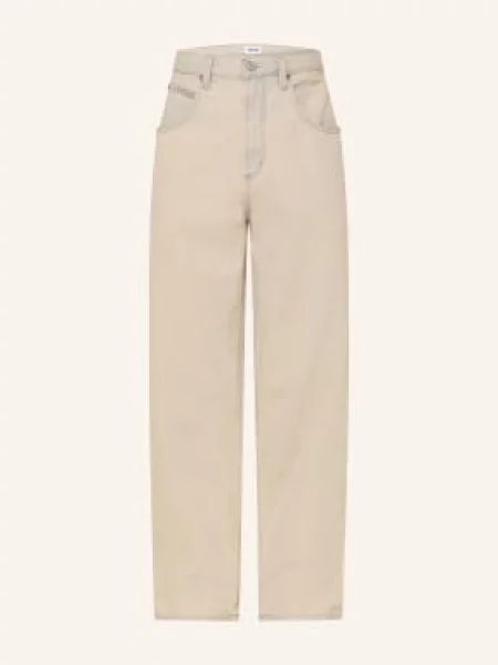 Agolde Dżinsy Fusion Regular Fit beige beżowe