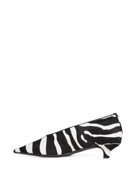 Pantofi cu toc Toteme cu imagine cu model zebră negru