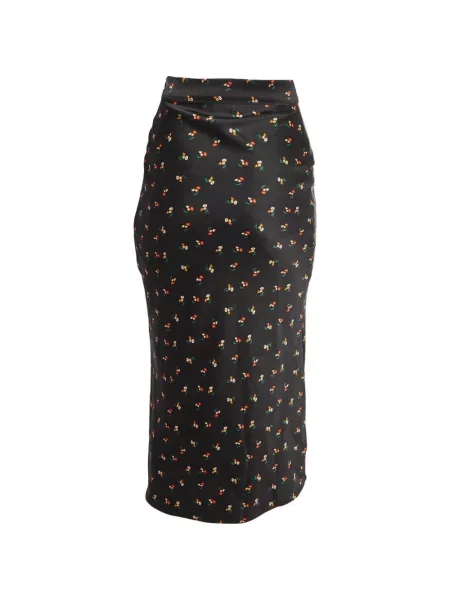Gėlėtas raštuotas midi sijonas Victoria Victoria Beckham juoda