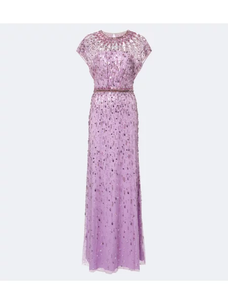 Rochie Jenny Packham din tul violet