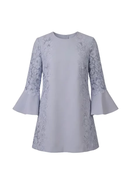 Rochie mini Valentino Garavani din dantelă evazată violet