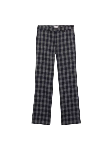 Spodnie Oltre w kratkę niebieskie