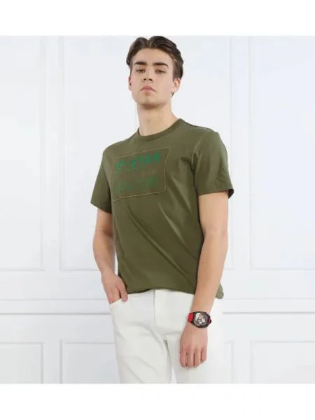 G- Star Raw Tricou Applique multi technique r t kaki