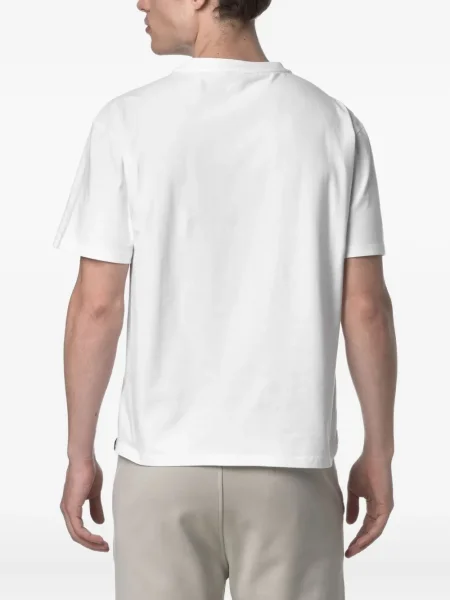 Tricou K-way cu decolteu rotund alb